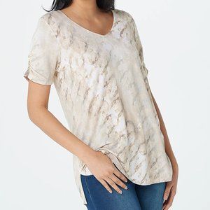 Susan Graver Weekend Jersey Knit Tie Dye Shirt Top